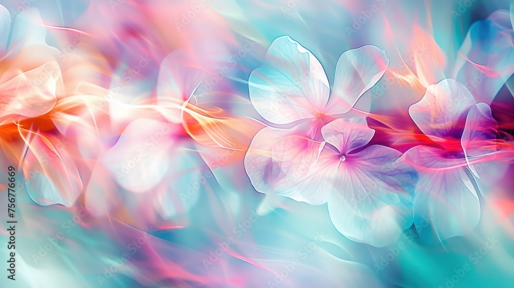 a close up of a flower on a blue and pink background with a blurry image of flowers in the background. a close up of a flower on a blue and pink background with a blurry image of flowers in the background.