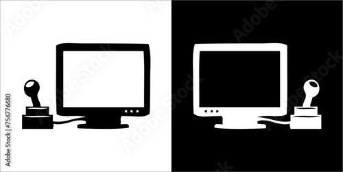 Illustration vector graphics of video game icon