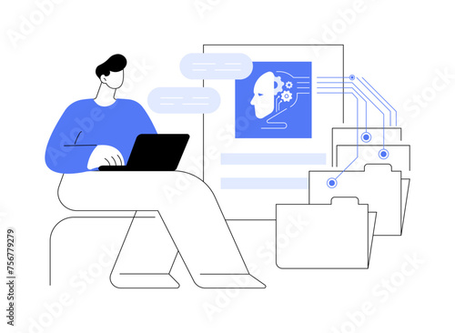 AI-Powered Onboarding Process abstract concept vector illustration.