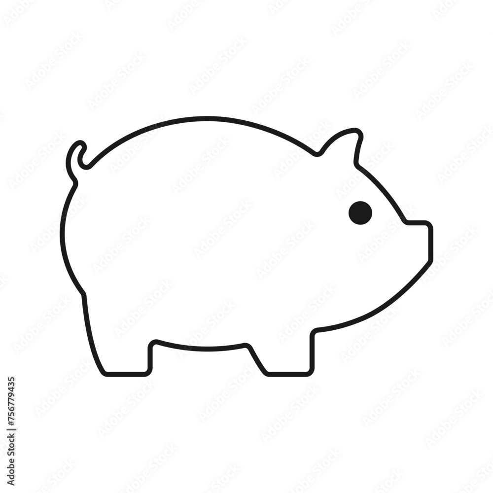 Pig icon. Vector illustration Pig icon. Vector illustration