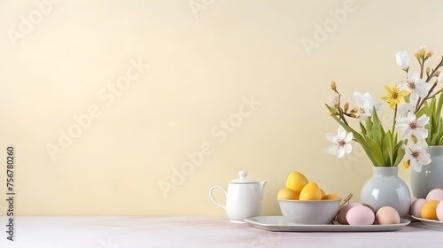 Easter still life with flowers