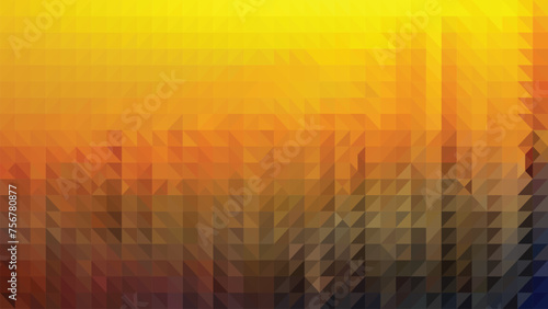 Low poly abstract colorful background with yellow color  trendy  geometric  cyber polygonal wallpaper