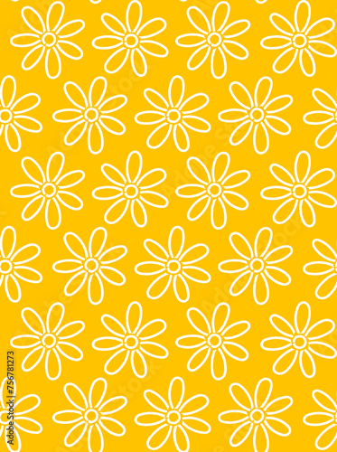 Flower Background  Daisy Texture  Daisy Wallpaper  Seamless Pattern  Floral Pattern  Flower Pattern  Daisy Pattern  Vector Illustration  Wedding Background  Nursery Wallpaper  Vector Illustration