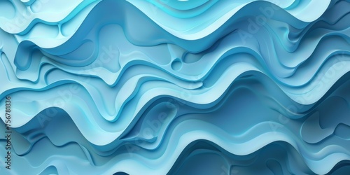 A blue wave with a lot of detail - stock background.