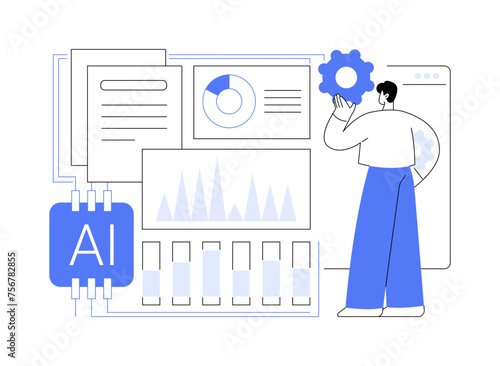 AI-Enhanced Compliance and Regulatory Reporting abstract concept vector illustration.