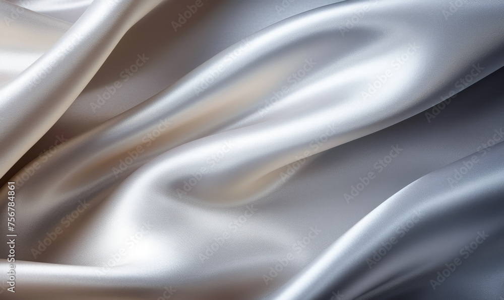 Obraz premium The sumptuous beauty of smooth silk, providing an elegant canvas suitable for wedding backgrounds.