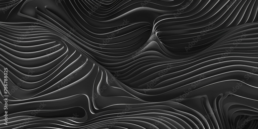 A black and white image of a wave with a lot of lines - stock background. A black and white image of a wave with a lot of lines - stock background.