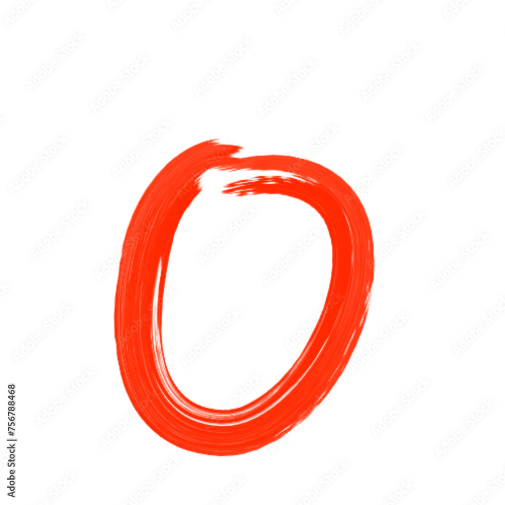 Alphabet Letter Red Brush