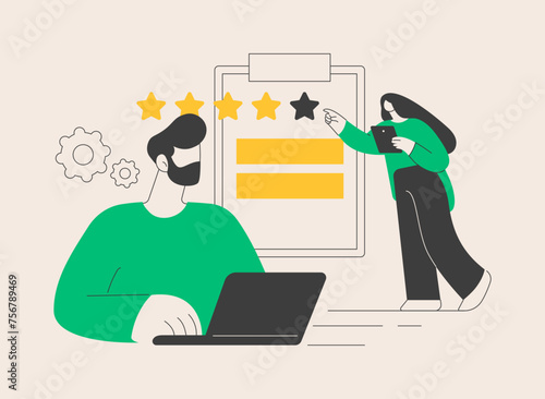 Quality work abstract concept vector illustration.