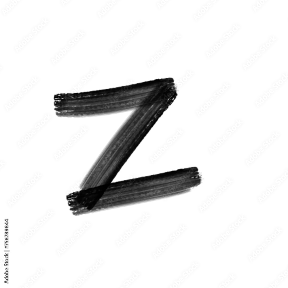 Black Grunge Brush Drawing Alphabet Black Grunge Brush Drawing Alphabet