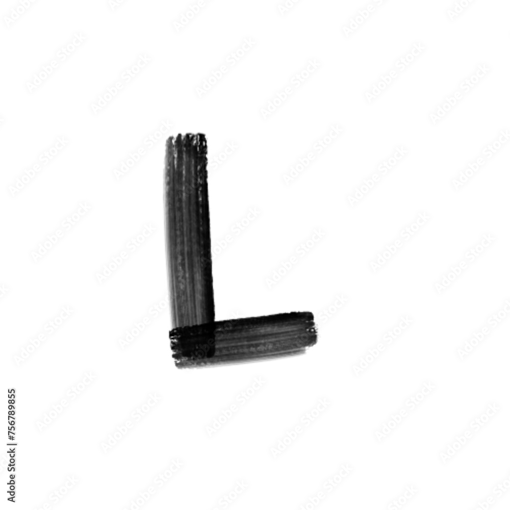 Black Grunge Brush Drawing Alphabet Black Grunge Brush Drawing Alphabet