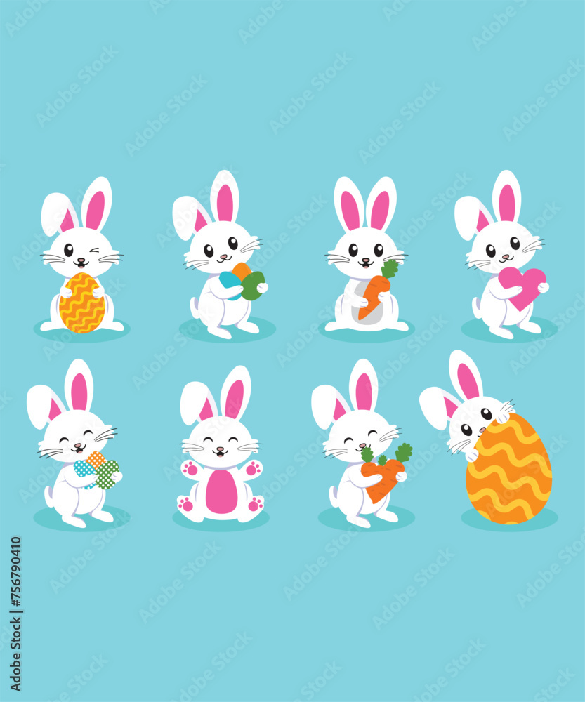 Easter Vectors Of 18 Colorful Easter Eggs For Easter Sunday