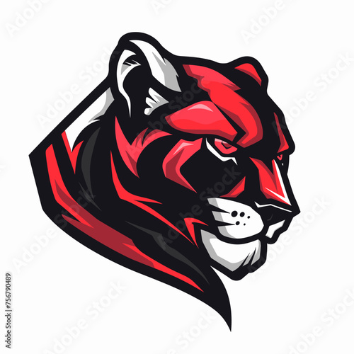 Vector esports logotype puma on white background, logo puma, icon puma, sticker puma, symbol puma, emblem puma, leopard, panther, cheetah, jaguar, tiger, lion