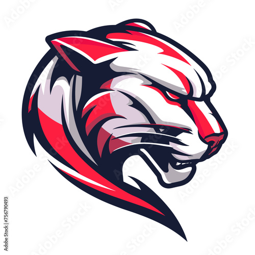 Vector esports logotype puma on white background, logo puma, icon puma, sticker puma, symbol puma, emblem puma, leopard, panther, cheetah, jaguar, tiger, lion