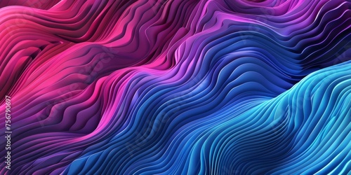 A colorful  abstract background with blue and pink waves - stock background.