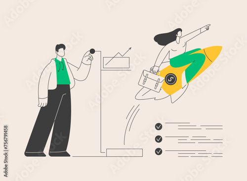 StartUp abstract concept vector illustration.