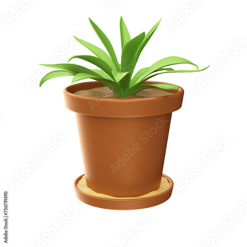 Vaso de planta tampado com areia
