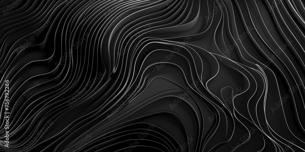 A black and white image of a wave with many dots - stock background. A black and white image of a wave with many dots - stock background.