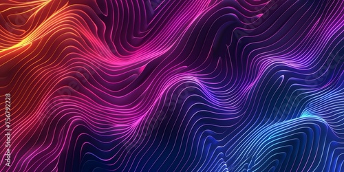 A colorful  abstract wave pattern with a purple and orange hue - stock background.