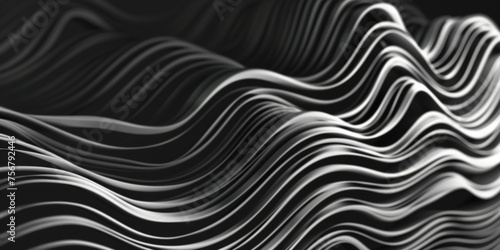 A black and white image of a wave with a lot of detail - stock background.