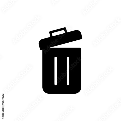 Trash icon vector isolated on white background. trash can icon. Delete icon vector