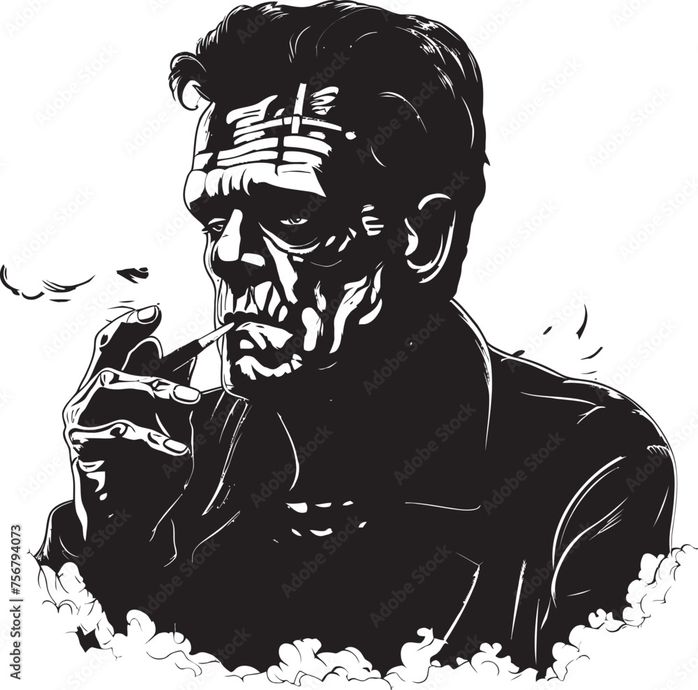 Unveiling the Green: Frenkestein Smoking Cannabis Vector Design Puff with Class: Frenkestein's Black Cannabis Logo Icon Unveiling the Green: Frenkestein Smoking Cannabis Vector Design Puff with Class: Frenkestein's Black Cannabis Logo Icon