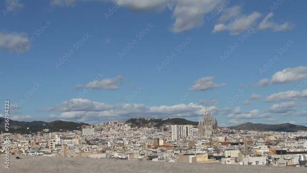 panorama of the city of Barcellona, Spain panorama of the city of Barcellona, Spain