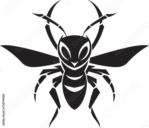Unleash the Swarm: Hornet Mascot Vector Design Unveiled Iconic Sting: Hornet Mascot Black Logo Icon