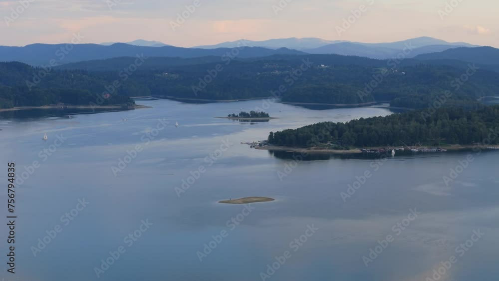 Beautiful Landscape Lake Solina Bieszczady Aerial View Poland Beautiful Landscape Lake Solina Bieszczady Aerial View Poland