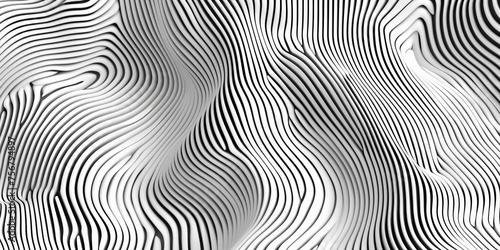 A black and white image of a wave with a lot of white lines - stock background.