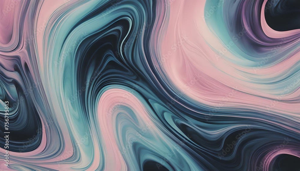 blue and pink marbled swirl - obrazy, fototapety, plakaty 