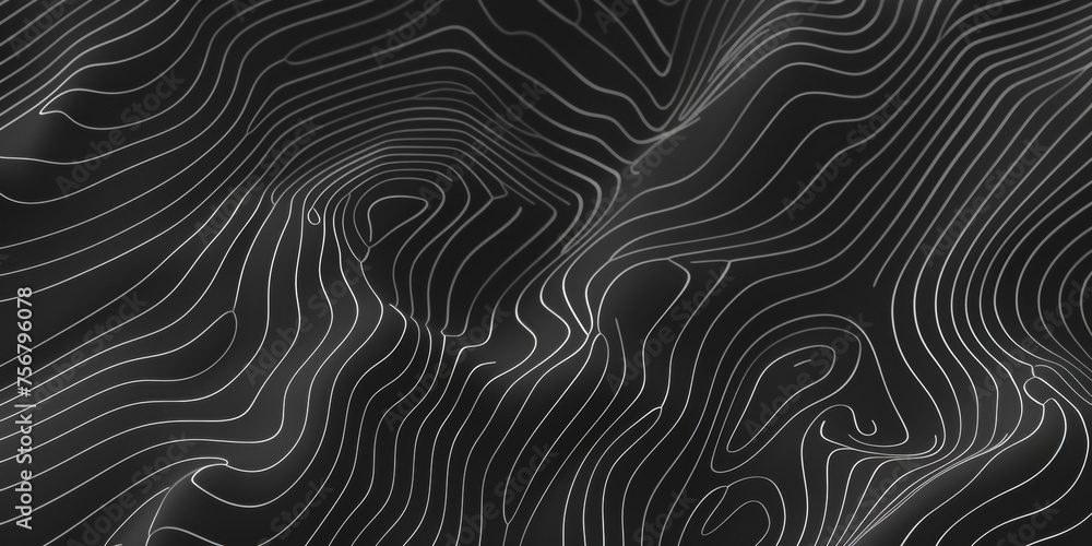 A black and white image of a wave with a lot of lines - stock background.