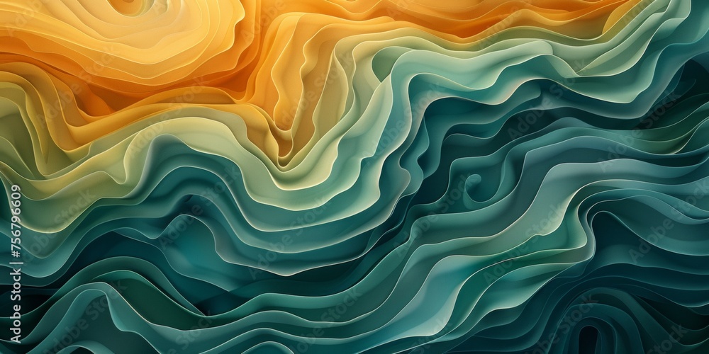 A colorful wave with a blue and green stripe - stock background. A colorful wave with a blue and green stripe - stock background.