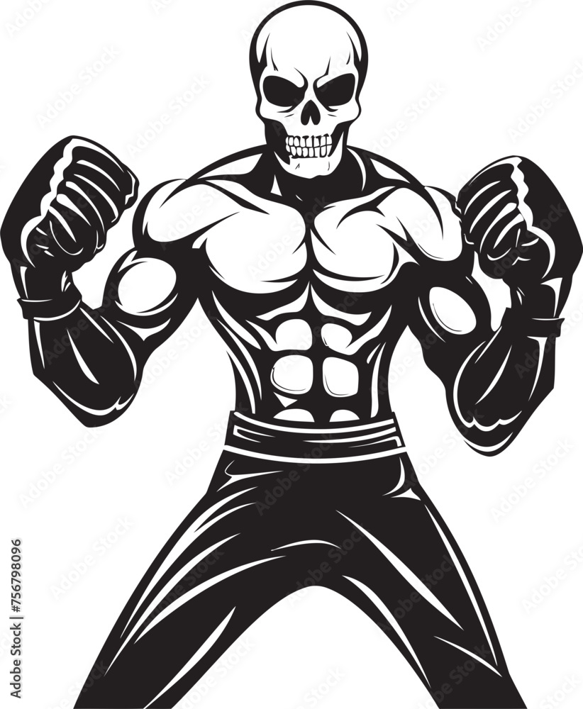 Bone Breaker: Skeleton Boxer Vector Black Logo Death Match: Skeleton Boxing Black Logo Design Bone Breaker: Skeleton Boxer Vector Black Logo Death Match: Skeleton Boxing Black Logo Design
