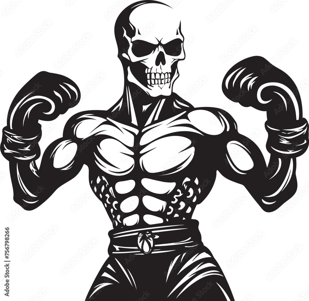 Bone Cruncher: Skeleton Boxing Black Logo Icon Skull Smasher: Skeleton Boxer Vector Design Bone Cruncher: Skeleton Boxing Black Logo Icon Skull Smasher: Skeleton Boxer Vector Design