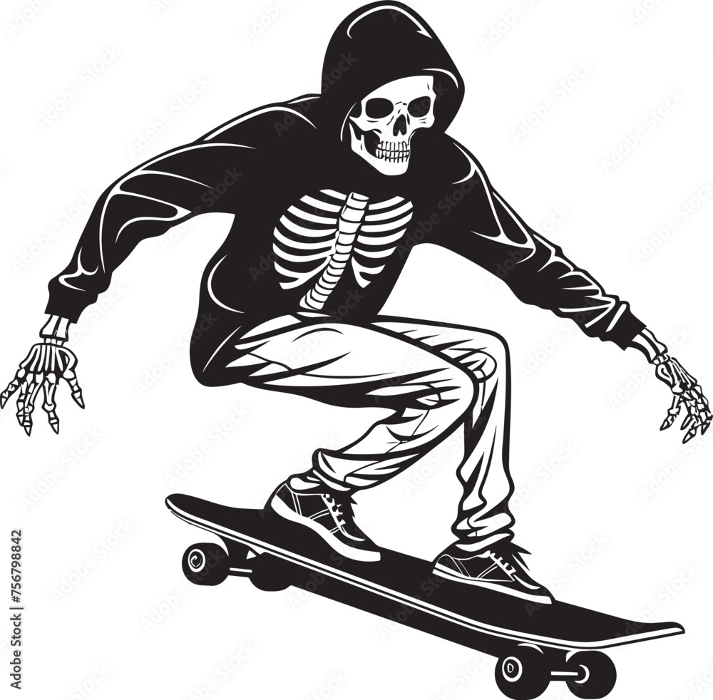 Bone Boarder: Skateboarding Skeleton Black Icon Design Ramp Rider: Skeleton on Skateboard Black Logo Icon Bone Boarder: Skateboarding Skeleton Black Icon Design Ramp Rider: Skeleton on Skateboard Black Logo Icon