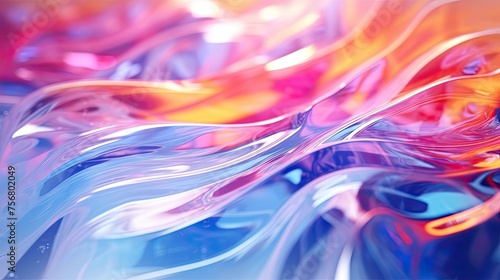 Fluid color fusion background 3d rendered water design in 4k ultra hd with a blurred background
