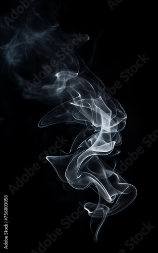 realistic rendre of smoke on black background
