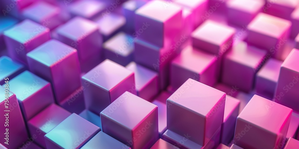 A close up of pink cubes arranged in a pattern - stock background. A close up of pink cubes arranged in a pattern - stock background.