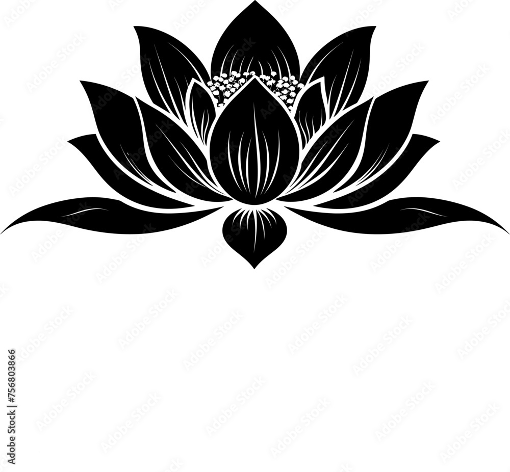 Lotus flower icons. Simple black lotus silhouette .Vector linear lotus icon. Lotus flower icons. Simple black lotus silhouette .Vector linear lotus icon.