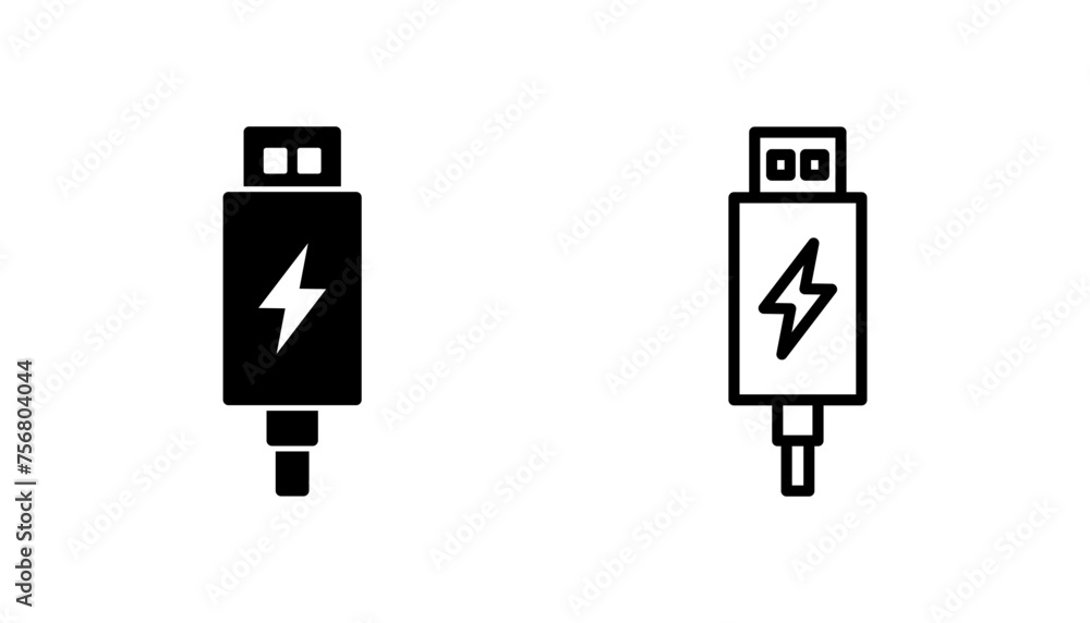 Usb icon set. Flash disk icon vector Usb icon set. Flash disk icon vector