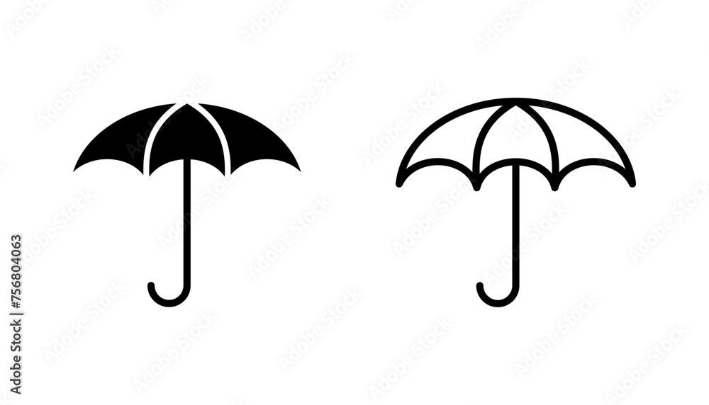 Umbrella icon set. umbrella sign icon