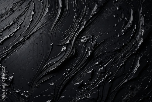 A dark textured background with water droplets, sidelight