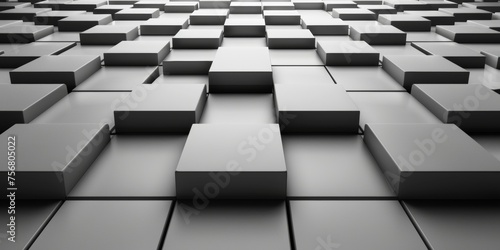 A gray and black image of squares and rectangles - stock background.