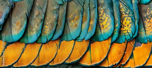 Detailed close up shots of vivid peacock feathers creating a captivating and colorful backdrop