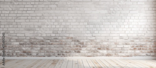 White and grey wallpaper high resolution with brick texture interior background.