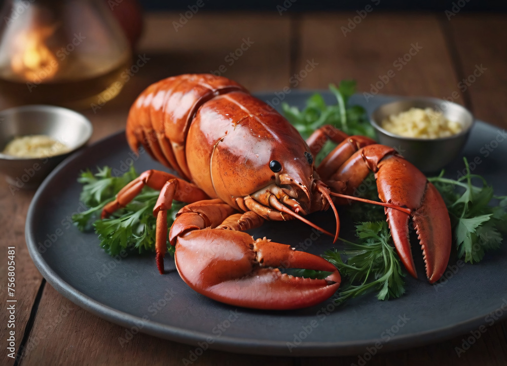lobster fresh seafood expensive food product meal food snack on the table copy space food background rustic side view lobster fresh seafood expensive food product meal food snack on the table copy space food background rustic side view