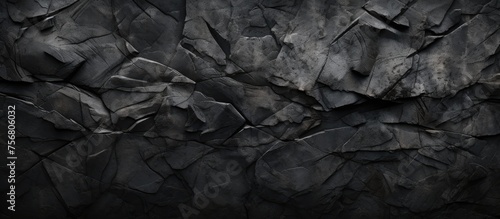 A detailed closeup of a dark bedrock wall texture resembling a monochrome pattern, reminiscent of a natural landscape, with subtle hints of wildlife and darkness