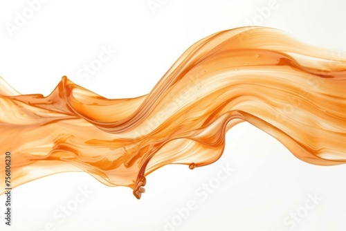 orange Acrylic Paint Strokes on a Canvas Creating Artistic Texture