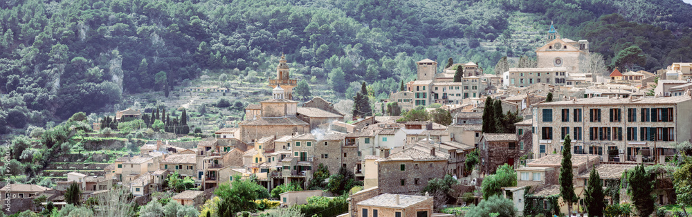 Quaint Valldemossa Village Nestled in the Tramuntana Mountains of Mallorca